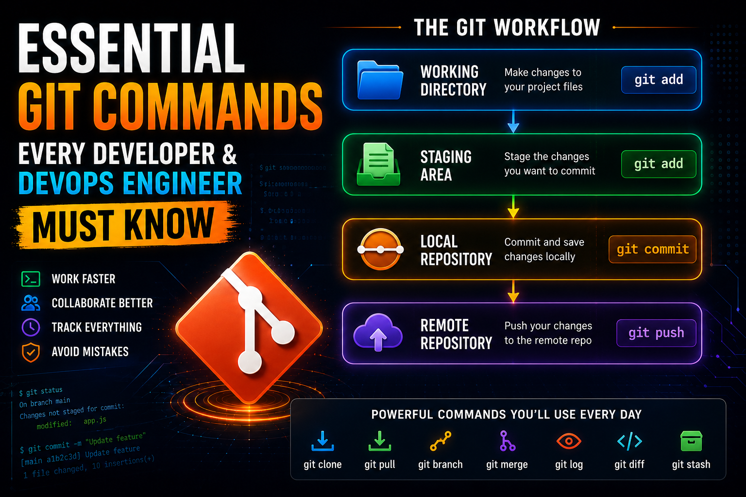 Essential Git Commands Every Developer and DevOps Engineer Must Know